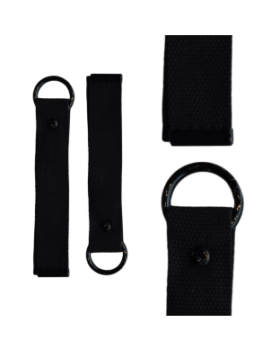 Black 18cm Canvas Keychain