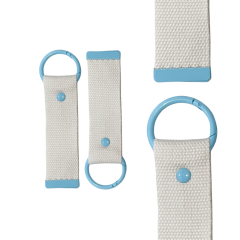 Light Blue 13.5cm Canvas Keychain