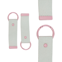 Light Pink 13.5cm Canvas Keychain