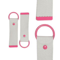 Pink 13.5cm Canvas Keychain