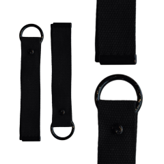 Black 18cm Canvas Keychain