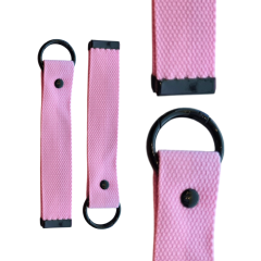 Pink Black 18cm Canvas Keychain
