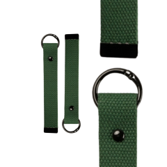 Army Green Black 15cm Canvas Keychain