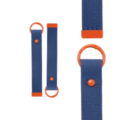 Blue Orange 15cm Canvas Keychain