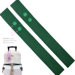 Green with Green Button Luggage Tag