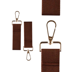 Brown Mini Tag with Gold Clip