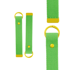 Neon Green Yellow 15cm Canvas Keychain