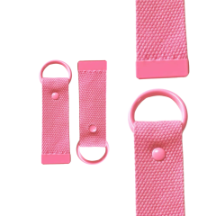 Pink 10cm Canvas Keychain