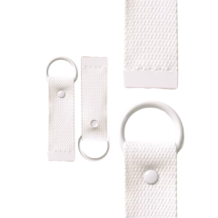 White 10cm Canvas Keychain