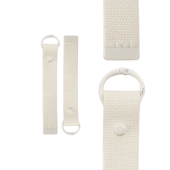 White 15cm Canvas Keychain