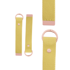 Yellow Pink 15cm Canvas Keychain