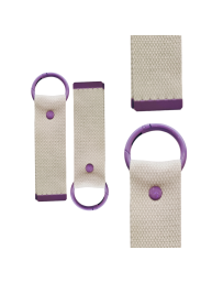Purple 13.5cm Canvas Keychain