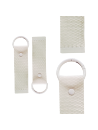 White 13.5cm Canvas Keychain