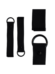 Black 18cm Canvas Keychain