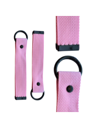 Pink Black 18cm Canvas Keychain