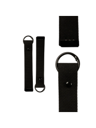 Black 15cm Canvas Keychain