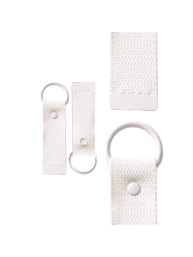 White 10cm Canvas Keychain