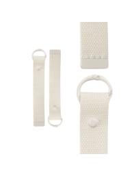 White 15cm Canvas Keychain