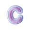 Classic Pink 2cm Alphabet C