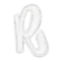 white Alphabet R